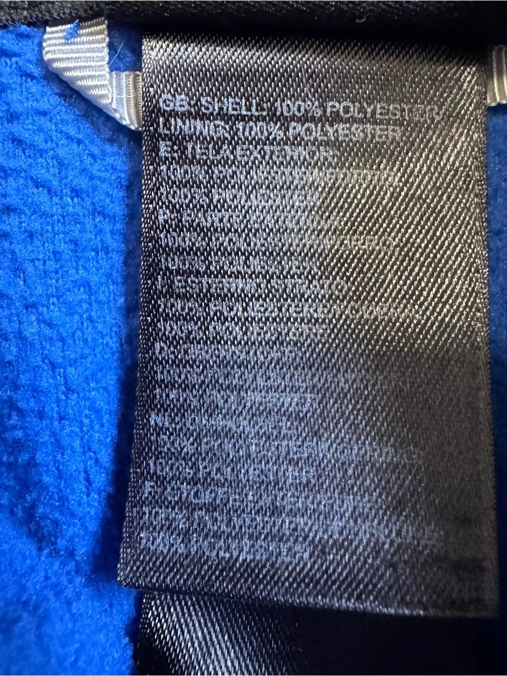 The North Face Men’s Fleece Quarter Zip Pullover Medium Blue Thumbholes Pocket